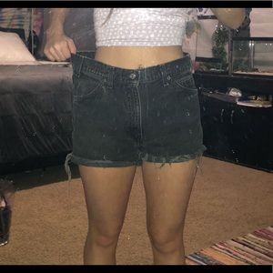 Black Levi jean shorts